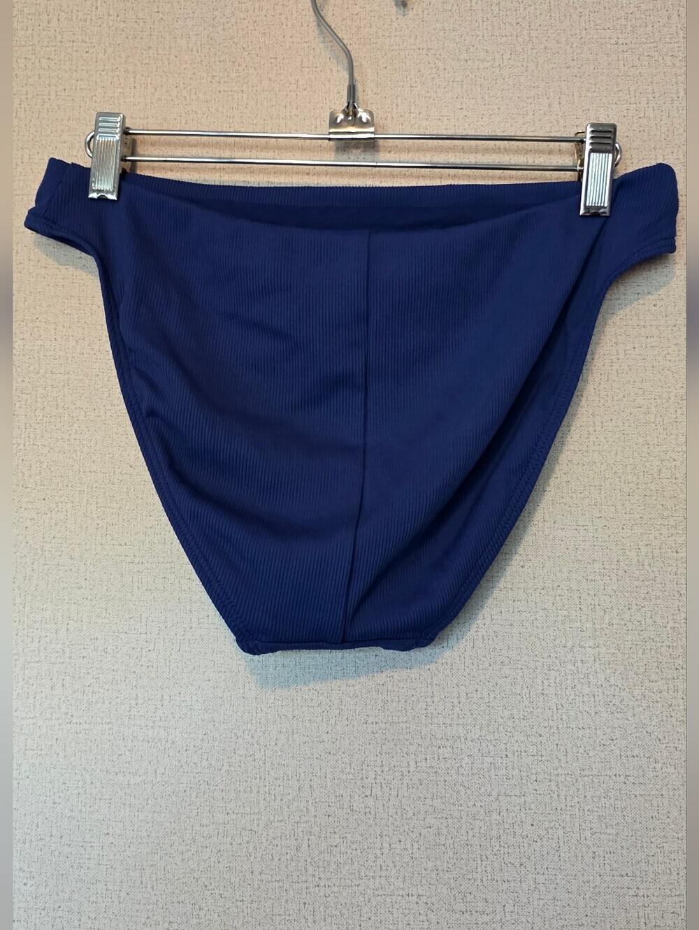 Robin Piccone Navy Ribbed Swim Bottom - Picture 2 of 4